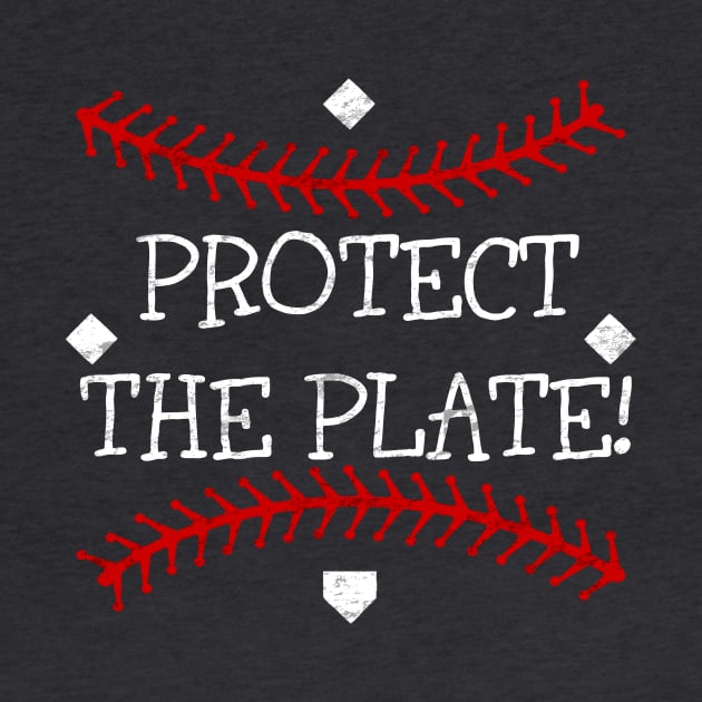 Vintage Baseball Softball Protect the Plate by TeeCreations